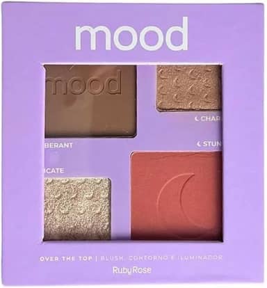 PALETA BLUSH CONTORNO E ILUMINADOR BEYOND WORDS MOOD HBF5862 RUBYROSE