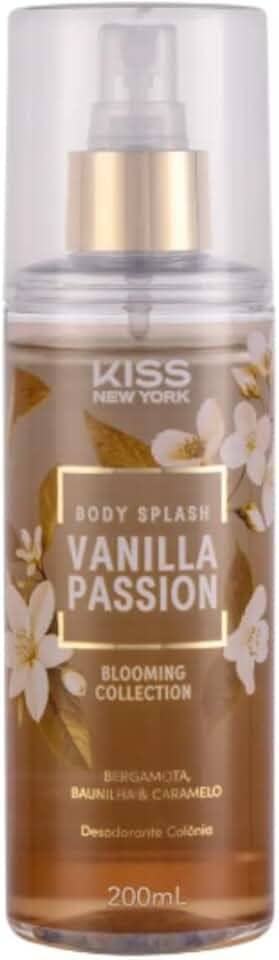 Body Splash Kiss New York Vanilla Passion Fragrância Oriental com Baunilha 250ml