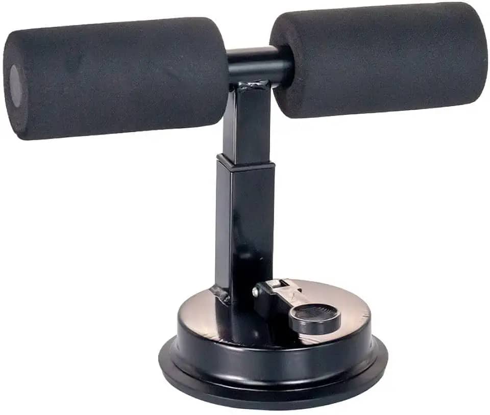 Aparelho Abdominal Portátil, Borracha Nitrílica, Preto, 25x17cm, Resistência Ajustável, 500g, Compacto para Ginástica em Casa