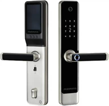 Fechadura Inteligente Wifi com Câmera e Campainha de Embutir Abertura por Biometria, Senha, Tag, Chave e Remotamente por APP, Função Interfone após Acionamento da Campanhia Áudio Vídeo Novadigital