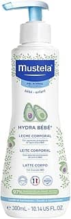 Mustela Hydra Bebê 300ml - Hidratante Infantil Corpo e Rosto - Feito com 97% de Ingredientes de Origem Natural e Hipoalergênico - Seguro Desde o Nascimento