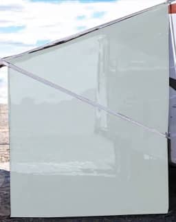 Tentproinc Toldo Lateral para Trailer 9'X7' (Cinza) Tela de Malha para Guarda-Sol Kits Completos para Trailer de Acampamento Motorhome Canopy Bloqueador de Raios Uv