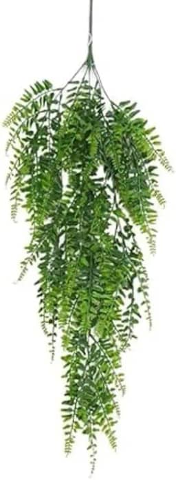 Samambaia Planta Artificial Realista Pendente de Plástico Jardim Vertical Vasos Jardineiras Folhagem Volumosa de 80cm Decoração Para Casa Salas Quartos Escritórios Festas e Eventos