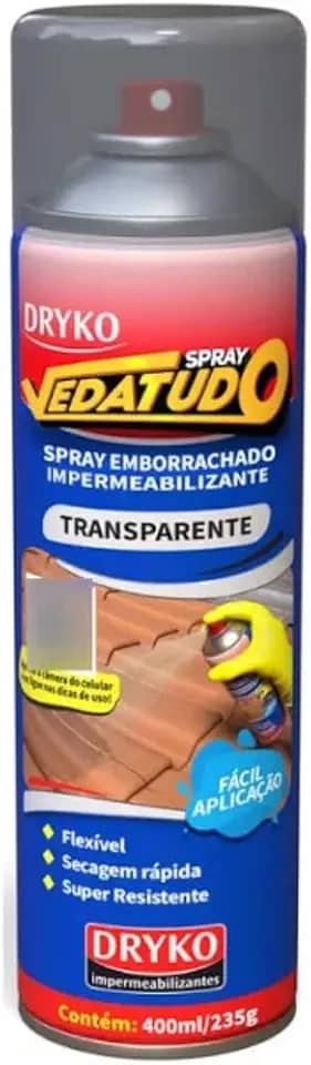 Spray Líquido Emborrachado Transparente Vedatudo - 400ml
