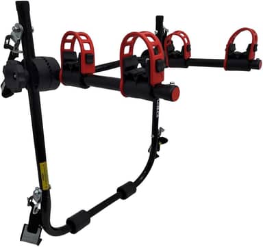 Suporte para bike Transbike 2 bicicletas POP Preto tira Vermelha Sedan Hatch MTB Speed