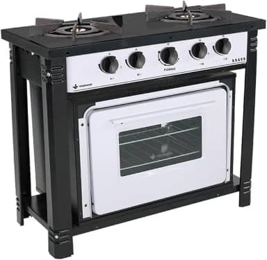 Fogão Industrial 2 Bocas Com Forno Bravo Branco BR2BFBR Venâncio