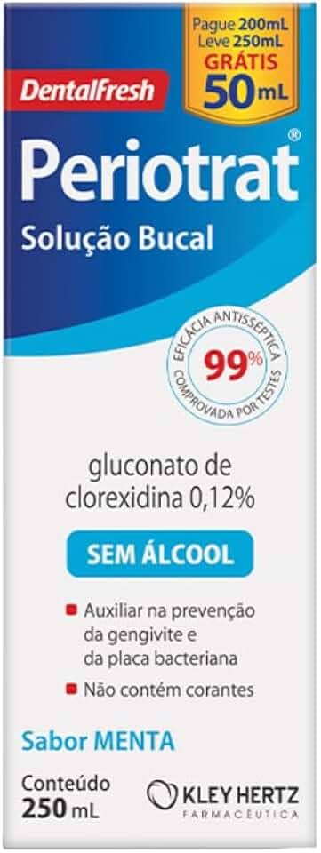 Solução Bucal Periotrat Sabor Menta Sem Álcool 250ml - Kley Hertz
