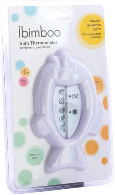 Termometro Banheira Peixe, Ibimboo, Branco, Pequeno