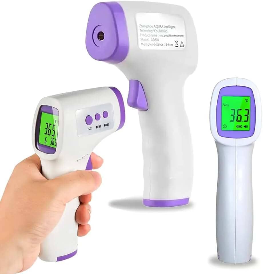 Termômetro Infravermelho Digital de Testa Sem Contato – Alta Precisão, Leitura Rápida em 1s, Visor LCD, Alerta de Febre, Ideal para Bebês, Adultos e Uso Profissional