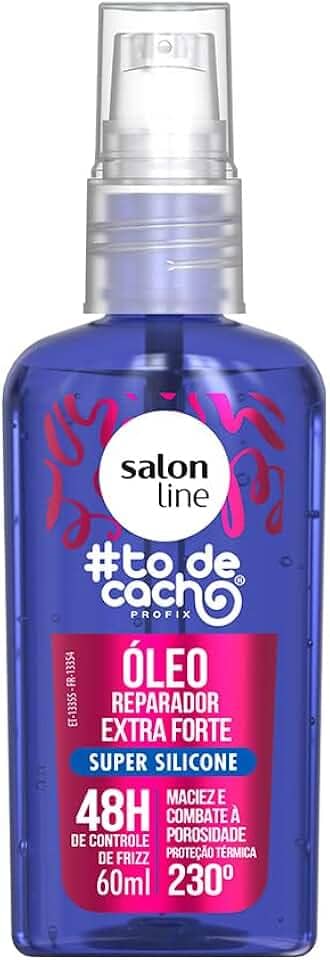 Salon Line, Óleo Reparador Extra Forte, #TodeCacho, Super Silicone, Vegano - Para Cabelos Cacheados, 60ml