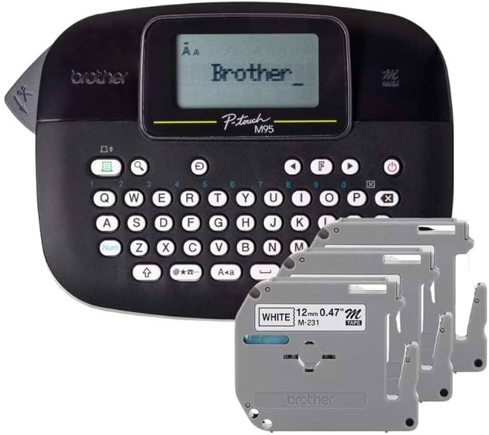 ROTULADOR ELETRONICO PRETO PTM95 COM 3 FITAS