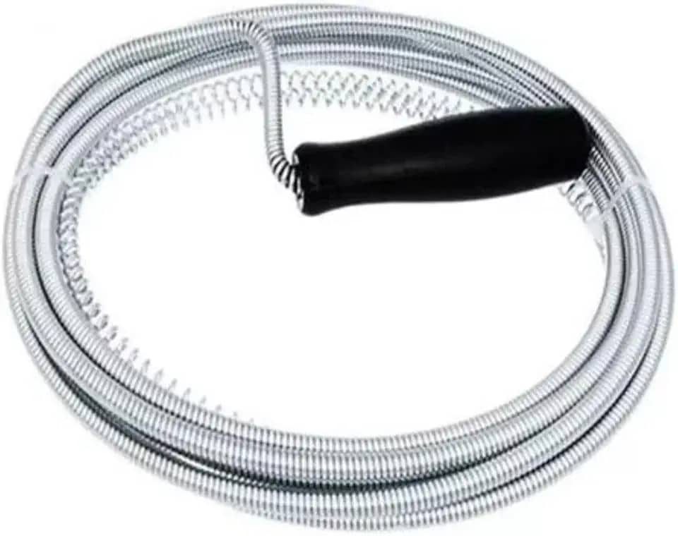 Desentupidor de Canos Manual em Aço Inoxidável, 130 cm, Preto Ideal Para Pias Ralos de Banheiro e Canos Premium