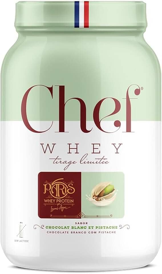 Whey Protein Zero Lactose Paris 6 800g - Chef Whey (800g, Chocolate Branco com Pistache)