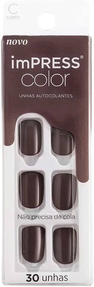 Kiss - Unhas Autoc Impress Color Pq Kimc017B Try Gray