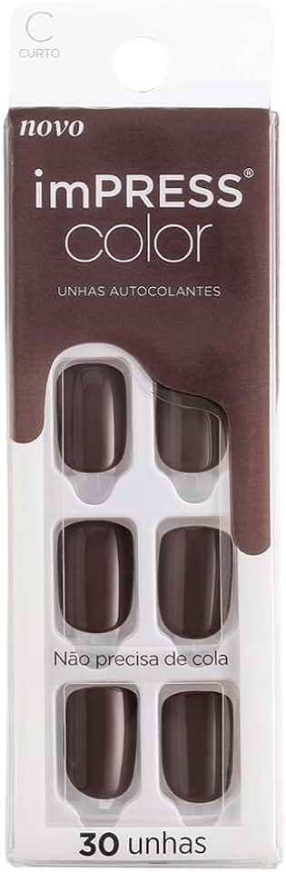 Kiss - Unhas Autoc Impress Color Pq Kimc017B Try Gray