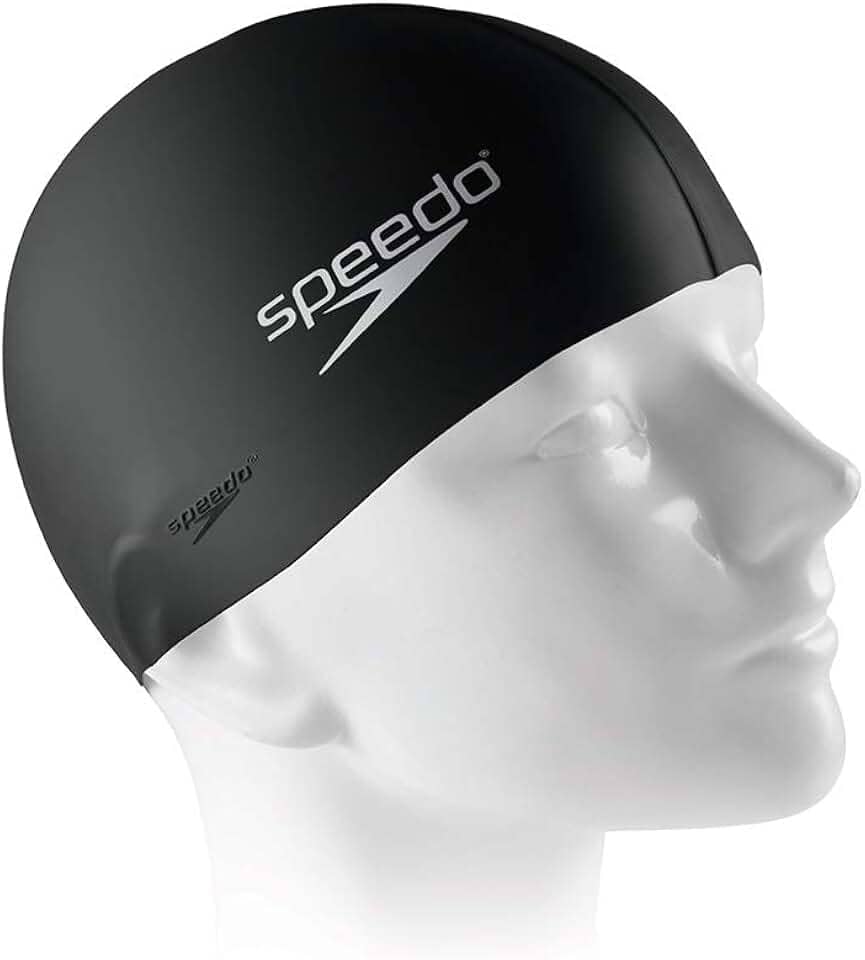 Touca de Natação, Speedo, Flat Cap, Silicone Resistente com Encaixe Confortável,Tamanho Único