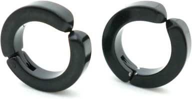 BRINCO MASCULINO DE PRESSÃO ARGOLA PRETO 3 MM (PAR)