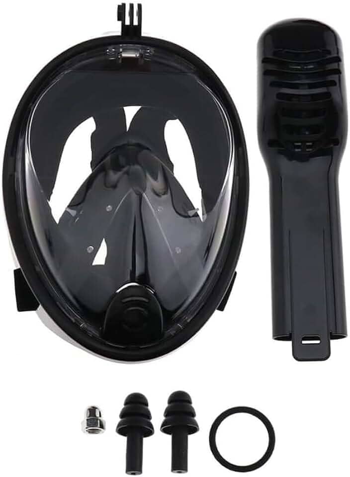 Máscara Mergulho Livre Snorkeling Full Face para GoPro Tamanho L/XL Cor Preto