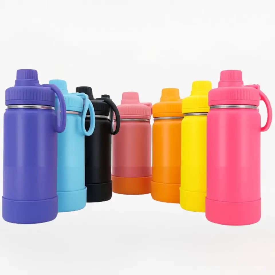 Garrafa Térmica Inox 500ml + Borracha de Proteção Água Gelada Por Mais Tempo (PINK)