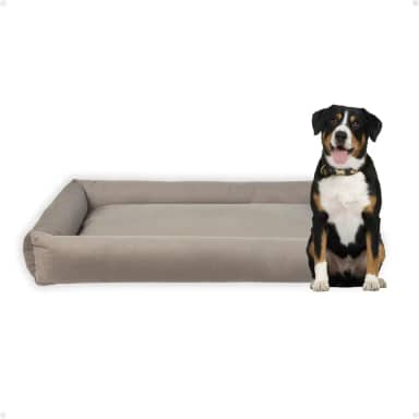 Cama Para Pet Porte Grande Gigante Fundo Impermeável Lavável (Cinza)