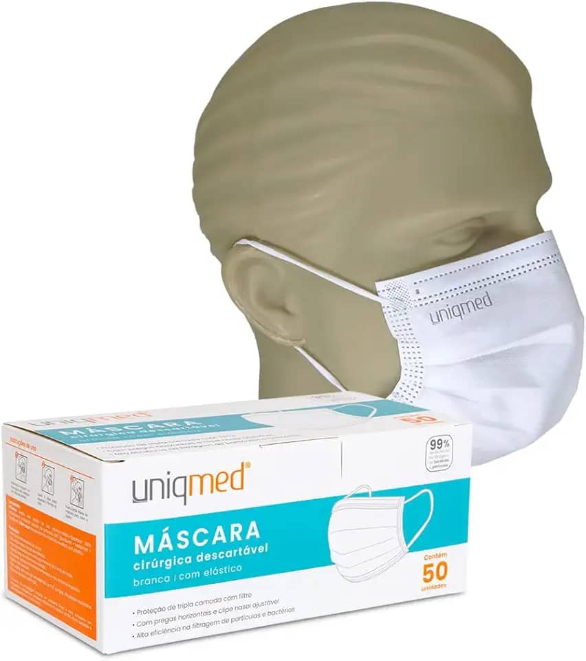 Mascara Descartavel 50 unidades Uniqmed