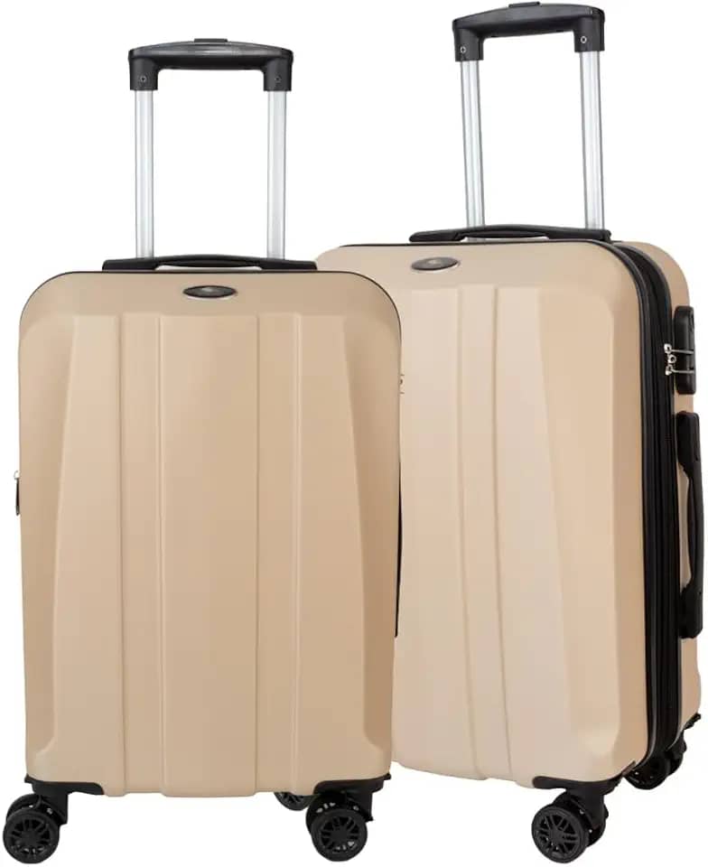 Kit Malas de Viagem de Bordo Expansível ANAC Fibra rígida ABS Rodas duplas de Engate Removível 360º World Onboard Com Cadeado Acoplado