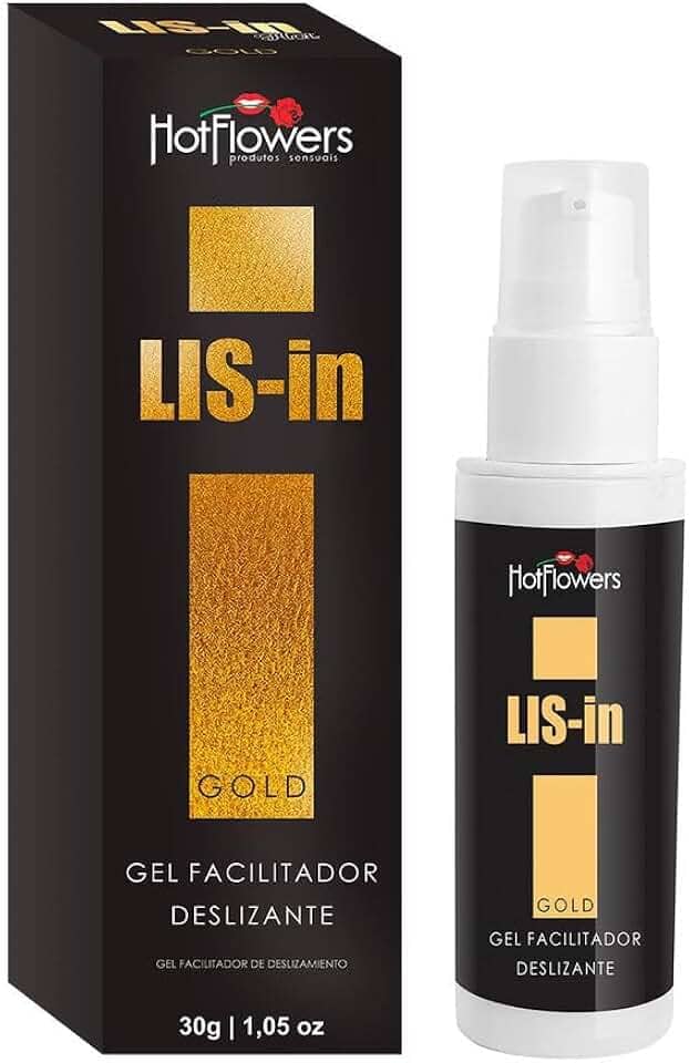 Gel Anal Facilitador Lis-in Gold Gel Anestésico Anal Dessensibilizante 30g Hot Flowers