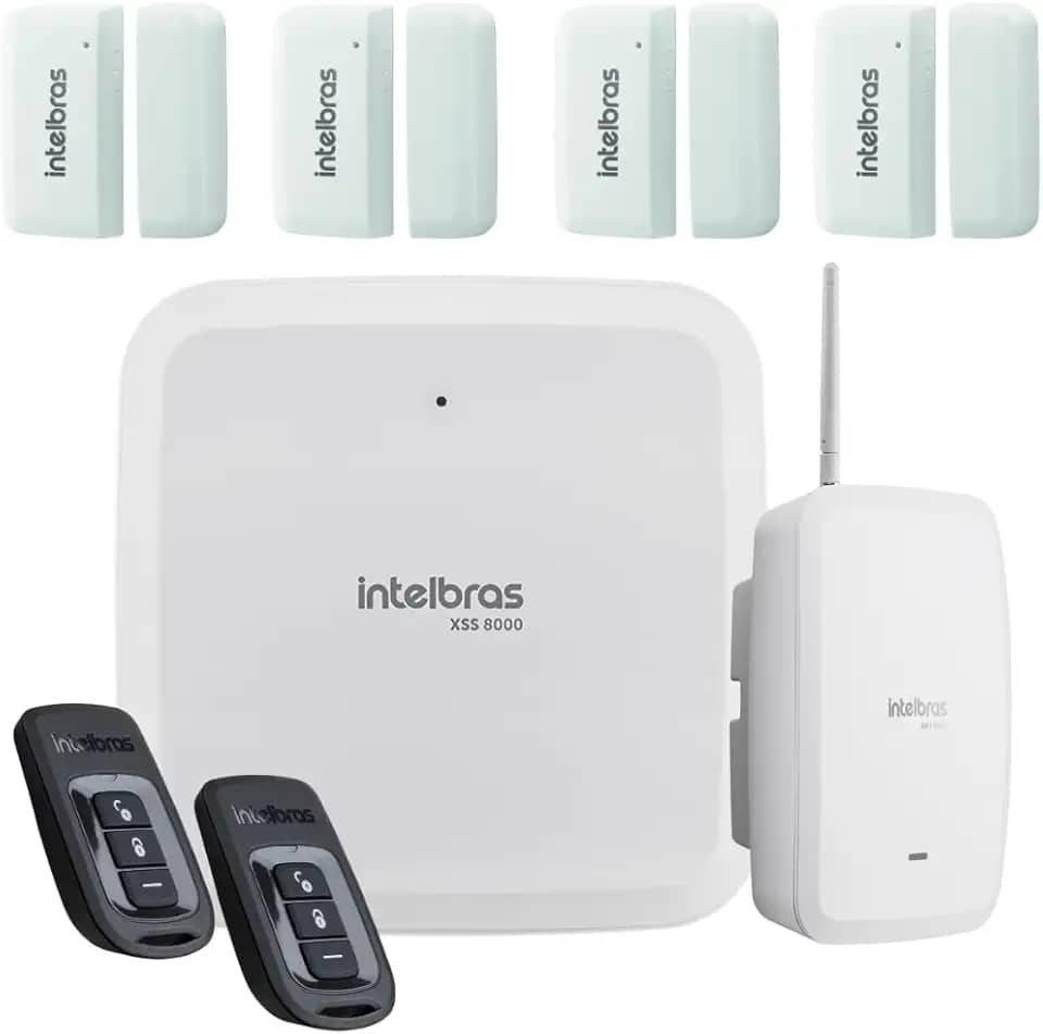 KIT CENTRAL DE ALARME S/FIO AMT 8000 + 2 CONTROLE XAC 8000 + 1 SIRENE XSS 8000 + 4 SENSOR XAS 8000