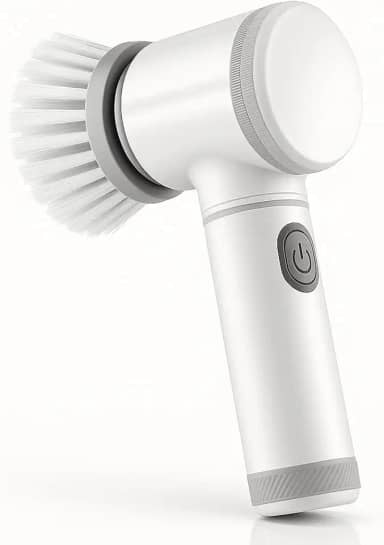 Escova De Limpeza Elétrica Giratória, Portátil Recarregável 5 em 1 — Limpeza Rápida e Eficiente para Banheiro, Cozinha, Box e Azulejos