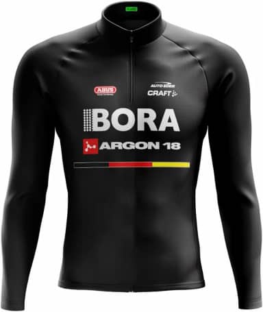 Camisa de Ciclismo Preta Slim Manga Longa PRO para uso de Bikes em Mtb Cicloturismo Speed com Bolsos Traseiros