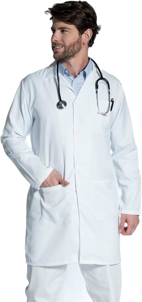 Jaleco Hospitalar Masculino Oxford Manga Longa