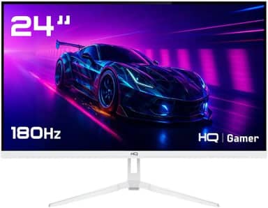 Monitor Gamer Branco 24" 1ms, 180Hz, IPS, AMD FreeSync, Full HD, HDMI, DP, Frameless HQ Premium HQW24IP18
