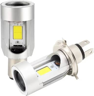 Lâmpada LED H4 30W 6000K com Cooler 3200 Lumens COB Alta Potência Farol Alto e Baixo para Carros e Motos