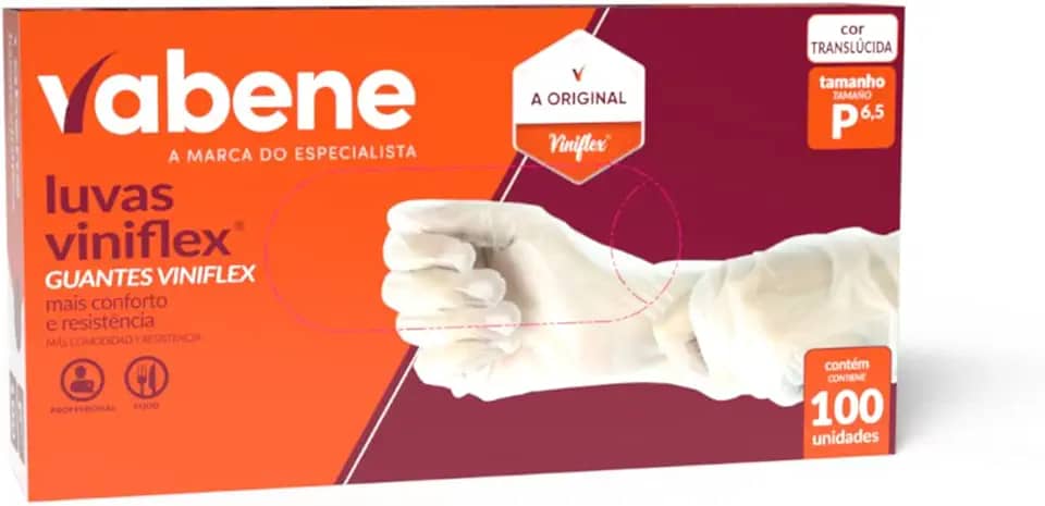 Luva Viniflex Sem Pó Tam. P 100 unidades