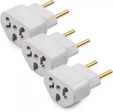Kit 3 Adaptadores de Tomada Plug 10A e 20A Compatível com Diversos Aparelhos Até 250v T Bob Love Plugue Bivolt 110v 220v Benjamin