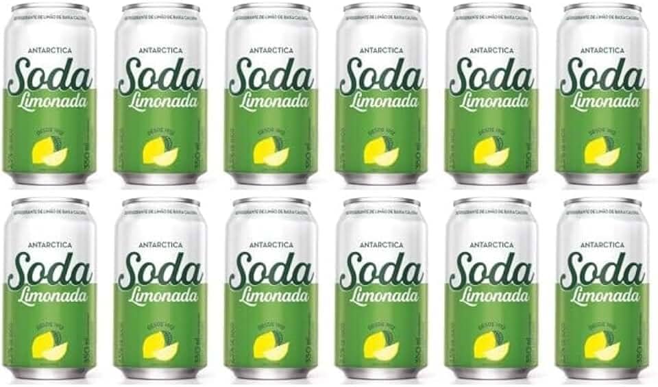 Soda Limonada Refrigerante Zero Pack Com 12 Latas De 350Ml