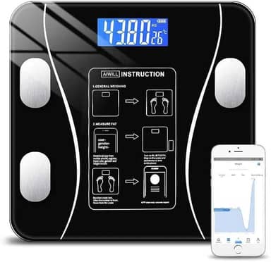 Balança Digital Bioimpedância Corporal Vidro 140kg Bluetooth