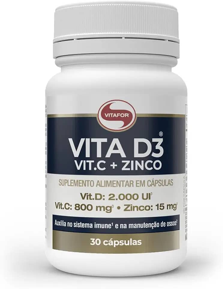 Vitafor - Vita D3 Vit.C + Zinco - 30 Cápsulas