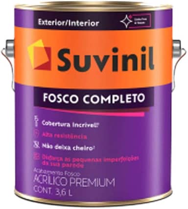 Tinta Suvinil Tintas para parede acrilico fosco completo 3,6L - Algodão egipcio - 50146020