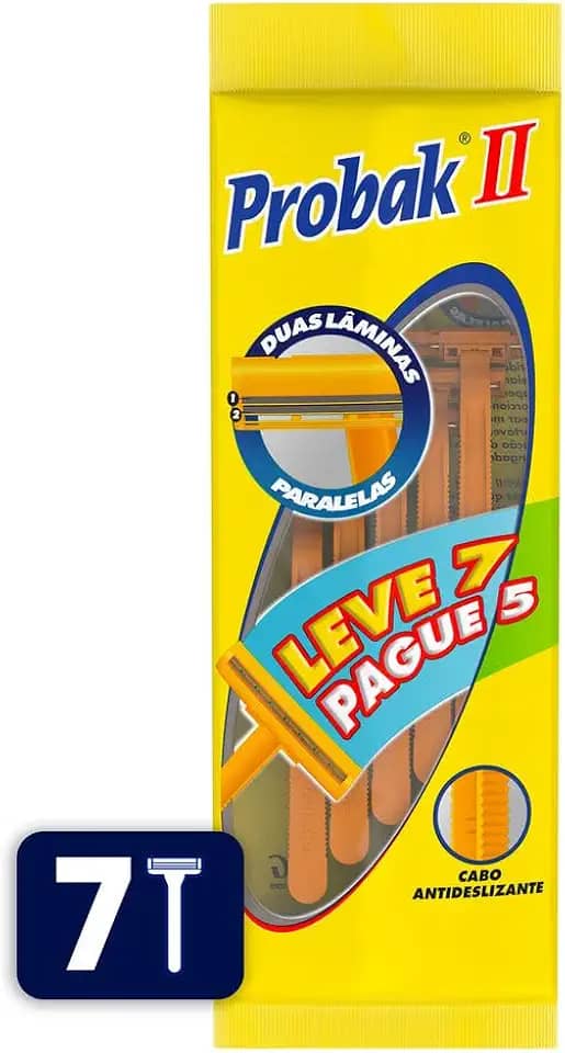 Aparelho de Barbear Descartável Gillette Probak II - 7 Unidades