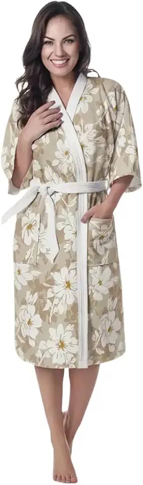 Roupão Aveludado para Banho e Piscina, Tamanho M, Adulto, Tecido Antifio