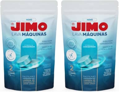 2 Kit Jimo Pastilha Limpa Máquina De Lavar Louça 4x17g Limpador Antiresíduos