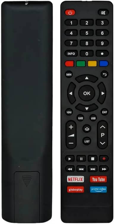 Controle Remoto compatível com Philco Smart TV, botão Netflix, YouTube, Globoplay, Prime Video, Substituto Universal