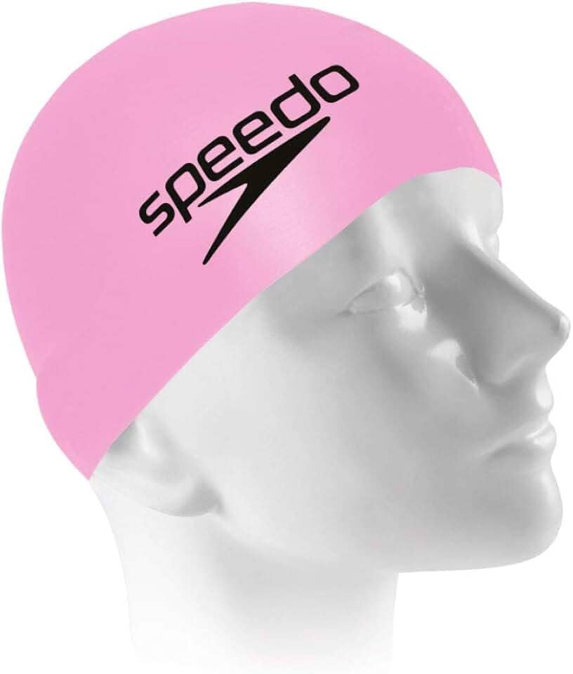 Touca de Natação, Speedo, Big Swim Cap, Silicone Resistente com Encaixe Confortável,Tamanho Grande