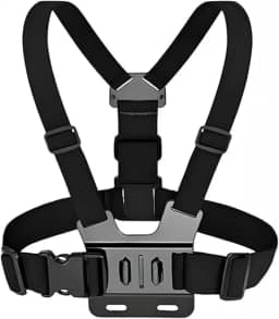 Suporte Peitoral Ajustável 360° para Celular e Câmera Esportiva – Chest Mount Profissional para GoPro, iPhone e Android, Ideal para Gravações de Esporte, Moto, Filmagem, Confortável e Resistente