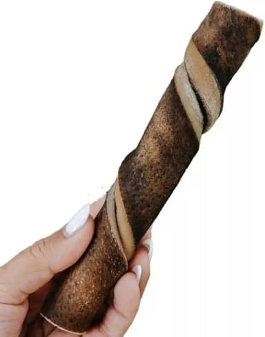 Natuka, Mordedor Natural P/Cães Natuka Pele De Búfalo Buba Enrolada