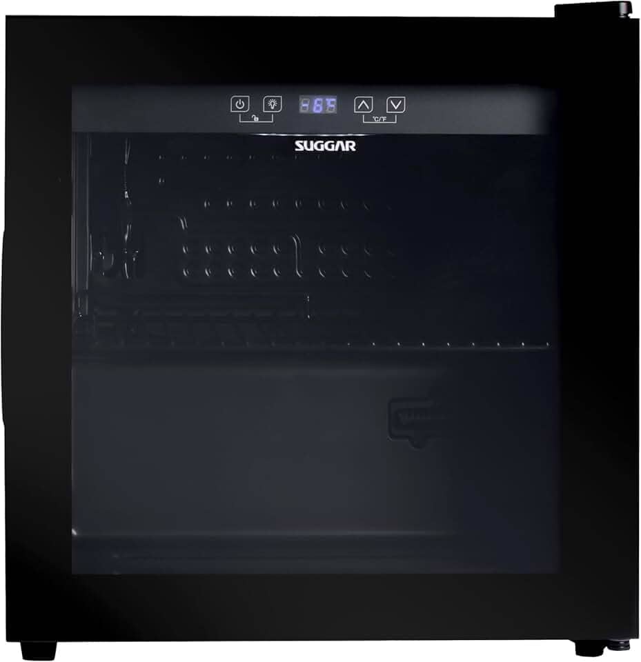 Cervejeira Suggar 48L 220V Preta com Porta de Vidro