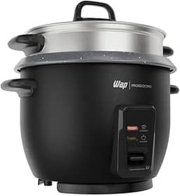 WAP Panela de Arroz Elétrica WRC1000 2 em 1, Suporte para Cozimento de Legumes à Vapor e Desligamento Automático 127V