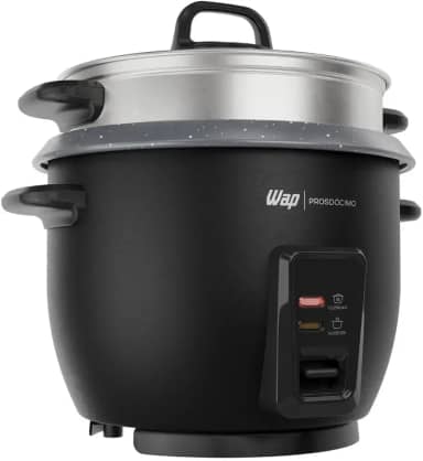 WAP Panela de Arroz Elétrica WRC1000 2 em 1, Suporte para Cozimento de Legumes à Vapor e Desligamento Automático 220V