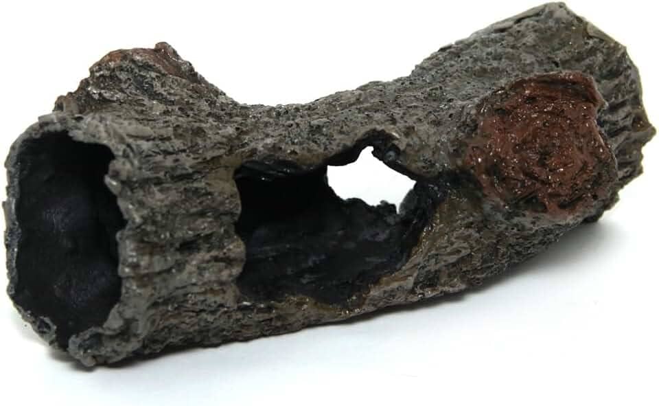 Toca para Peixe Betta Troncos Fragata Ornamentos – Decoração em Resina Atóxica para Aquários de Água Doce e Salgada (Casca M)